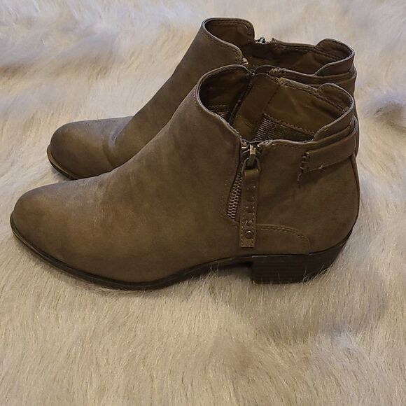 Madden‎ girl womens brown side zip ankle booties size 7 1/2 - Picture 6 of 8